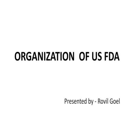 Organizaton chart of us fda.