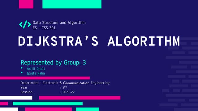 Dijkstra's Algorithm