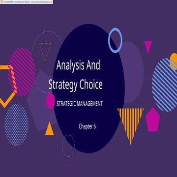 analisis dan pilihan strategik- manajemen strategik