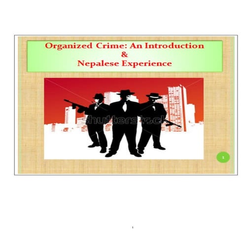 Organized Crime: an Introduction and Nepalese Experience