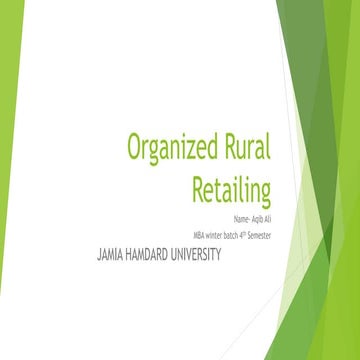 Organized rural retailing
