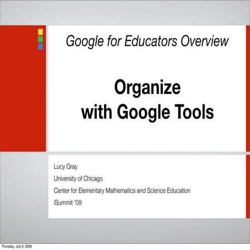 Organize With Google Tools