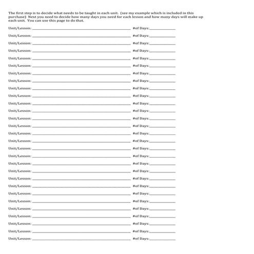 Organize your curriculum