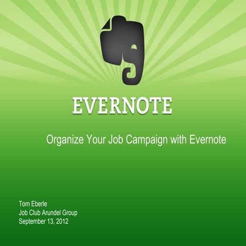 Organize Your Job Campaign With Evernote