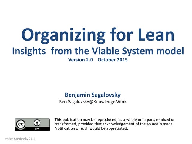Organizing for Lean: Autonomy, Recu...