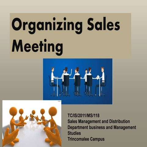 Organizing a sales meeting  