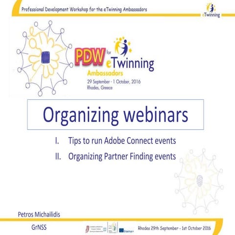Organizing webinars using Adobe COnnect - Petros Michailidis