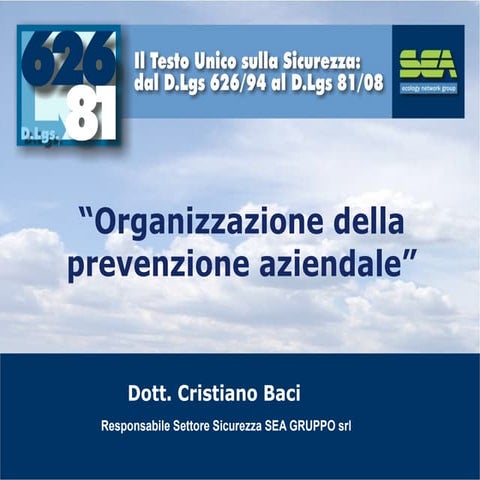 Organizzazione della prevenzione aziendale