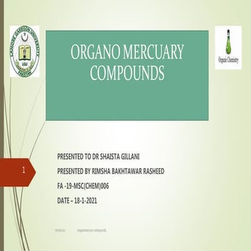 Organo mercuary  compounds