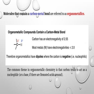 Organometallic Chemistry for BSc students and Undergraduates