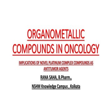 Organometallic compounds in oncology : CISPLATIN