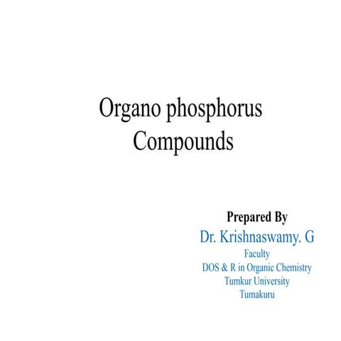 Organophosphorous compounds