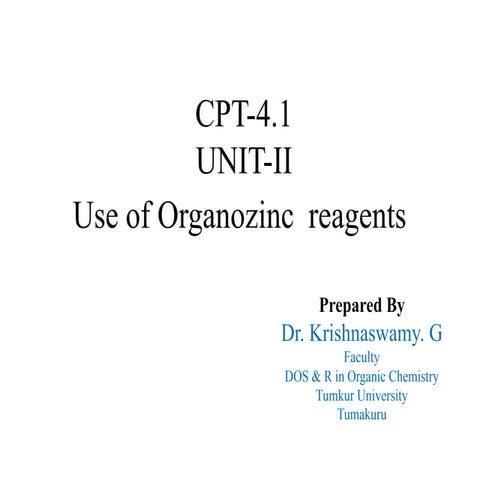 Organozinc compounds