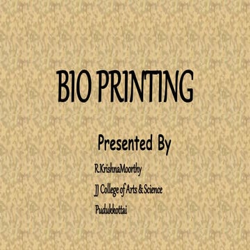 Organ printing (or) Bio Printing
