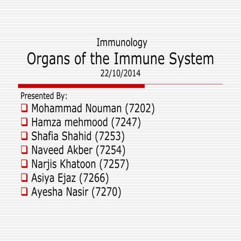 Organs of the immune system | PPT