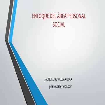 Enfoque del Área Personal Social