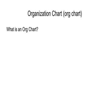 Organization Chart