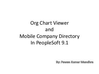 Org chart viewer and mobile company directory