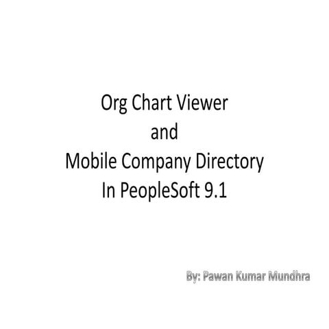 Org chart viewer and mobile company directory