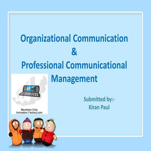 Organisational communication and its management 