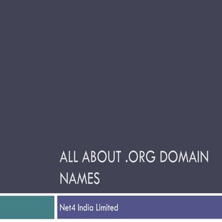 Org domain names
