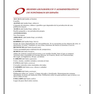 Orígenes geográficos y administrati...