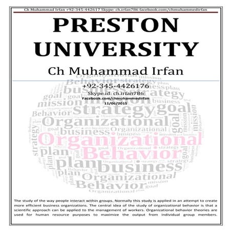 Organizational behaviour part 02 