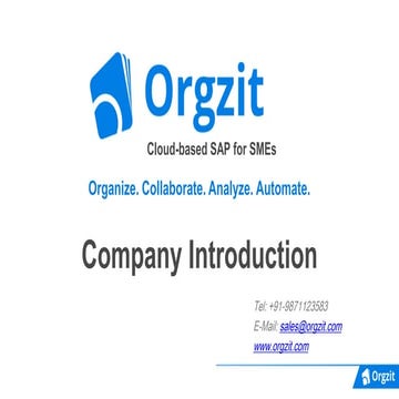 Orgzit - No-Code Business Application Development