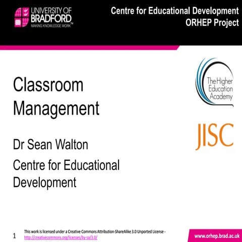 Classroom Management - ORHEP