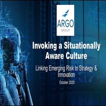 Argo Group: operationalizing emerging risk 2020