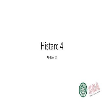 HISTORY: History of Architecture 4 Orientation