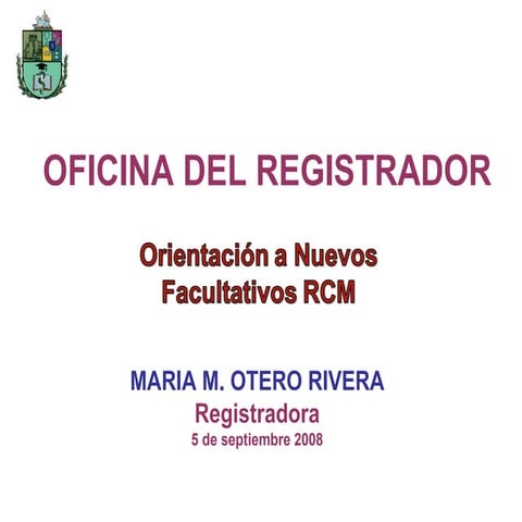 OrientacióN Del Registrador A Nuevos Facultativos 2008 09