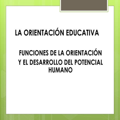 Orientación educativa 