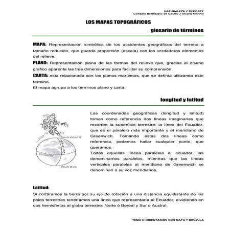 Orientacion con mapa y brujula