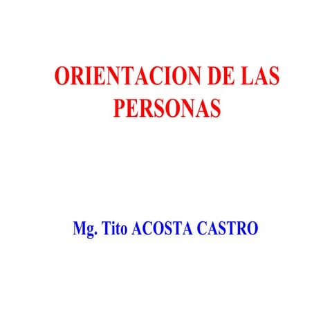Orientacion de las personas
