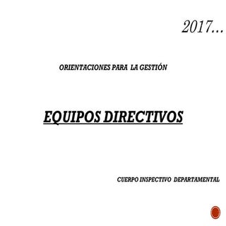 Orientaciones a maestros directores