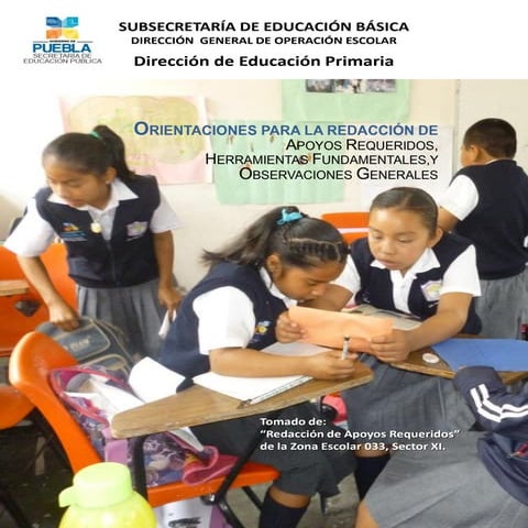 Orientaciones para la redacción de apoyos requeridos