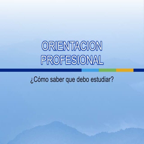 Orientacion profesional