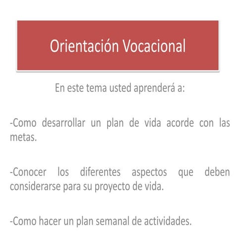 Orientacion  Vocacional