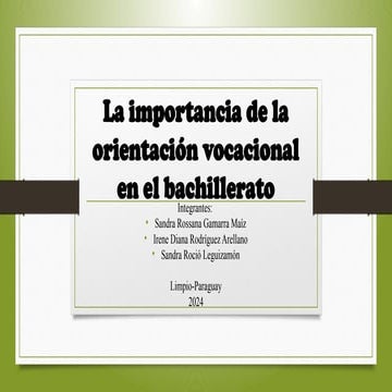 Diapositivas orientacion vocacional | PPTX