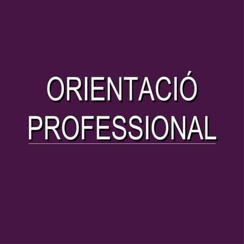 Orientació professional   