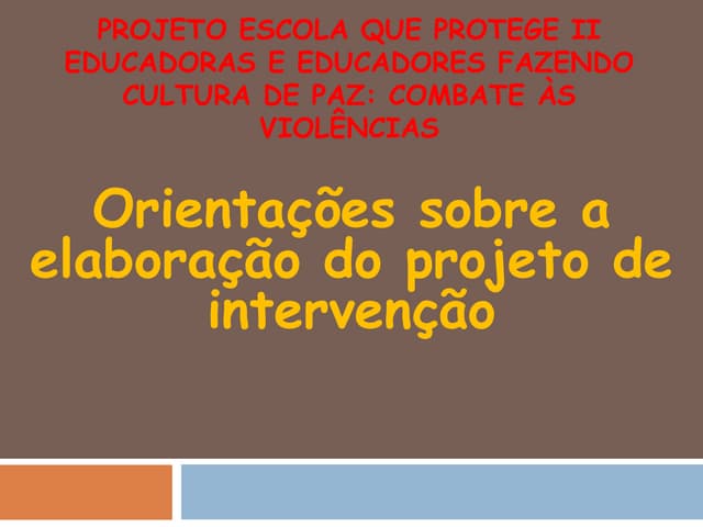 Orientações para o projeto de inter...