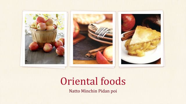 Oriental foods