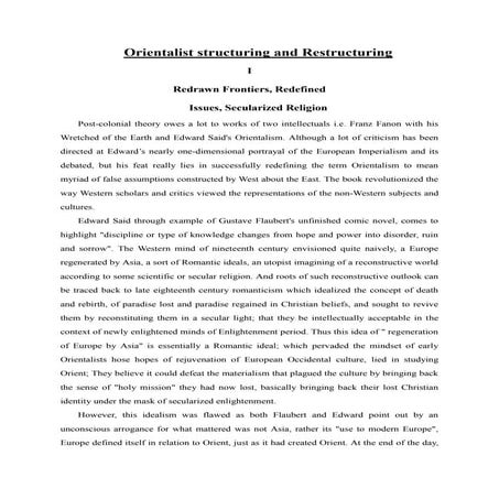 Orientalism maimoona