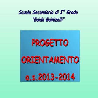 Progetto Orientamento