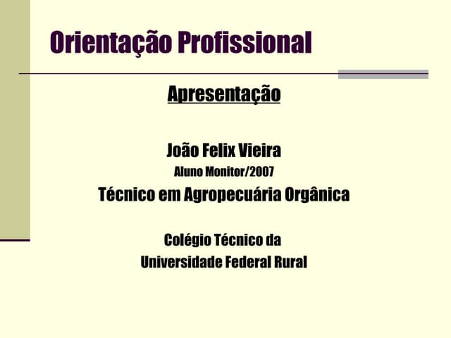 OrientaçãO Profissional