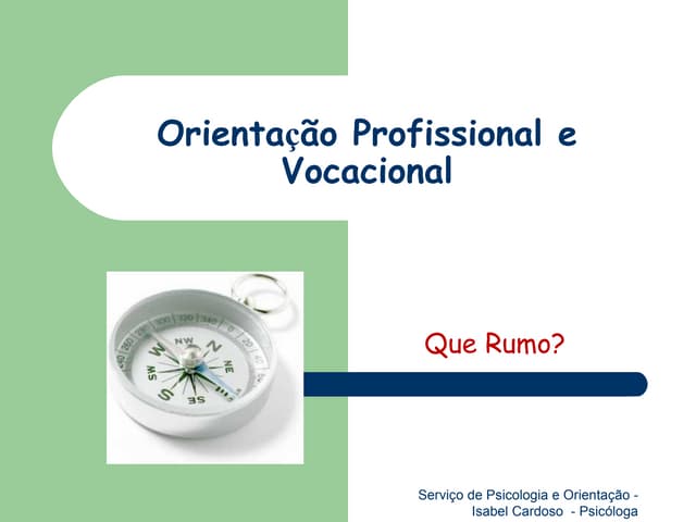 Orientação profissional e vocacional