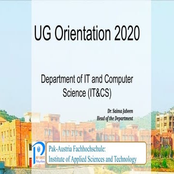 Orientation - Dept. of IT and Computer Science - Updated.pptx