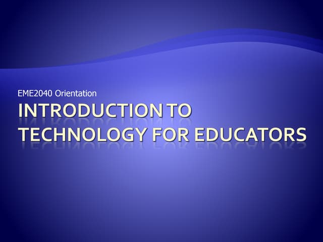 Course Orientation