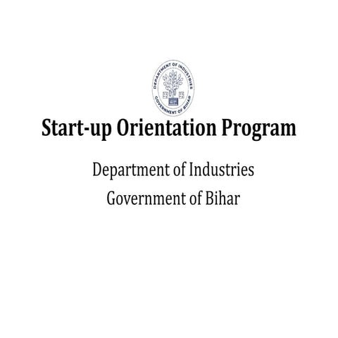 Orientation Final of Bihar start-up inida